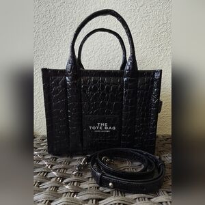 NWOT Marc Jacobs Croc Embossed The Tote Bag (Small) 🖤